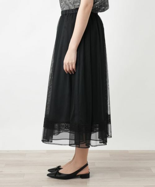 Leilian PLUS HOUSE / レリアンプラスハウス ミニ・ひざ丈スカート | ロングチュールスカート【BOURGE】 | 詳細5