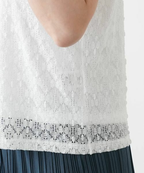 Leilian PLUS HOUSE / レリアンプラスハウス カットソー | ロゴレースカットソー【ROCHAS Premiere】 | 詳細10