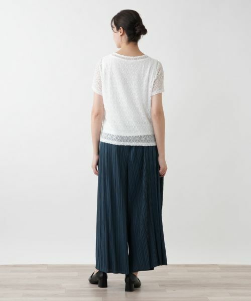 Leilian PLUS HOUSE / レリアンプラスハウス カットソー | ロゴレースカットソー【ROCHAS Premiere】 | 詳細3