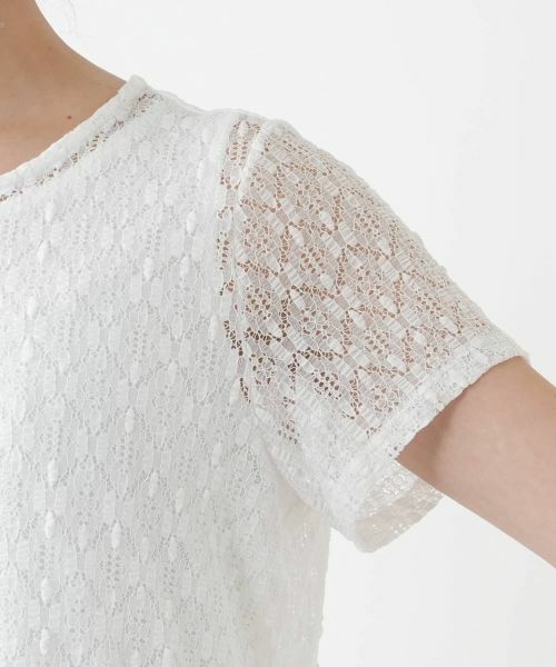 Leilian PLUS HOUSE / レリアンプラスハウス カットソー | ロゴレースカットソー【ROCHAS Premiere】 | 詳細9