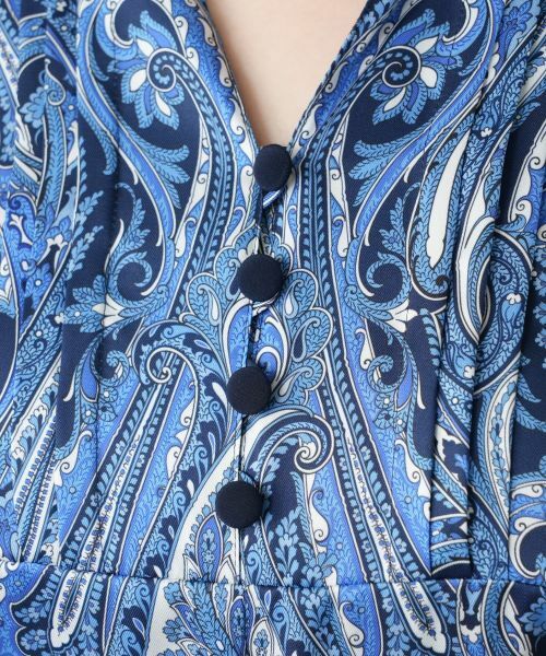 Leilian PLUS HOUSE / レリアンプラスハウス ドレス | 【店舗人気】ペイズリーシャツワンピース【ROCHAS Premiere】【RATTI】 | 詳細12