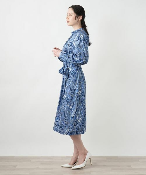 Leilian PLUS HOUSE / レリアンプラスハウス ドレス | 【店舗人気】ペイズリーシャツワンピース【ROCHAS Premiere】【RATTI】 | 詳細2