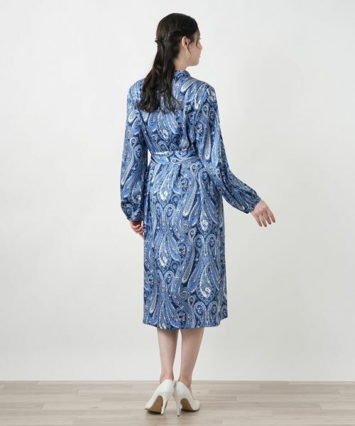 Leilian PLUS HOUSE / レリアンプラスハウス ドレス | 【店舗人気】ペイズリーシャツワンピース【ROCHAS Premiere】【RATTI】 | 詳細3