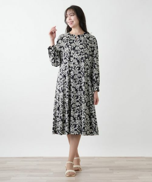 Leilian PLUS HOUSE / レリアンプラスハウス ドレス | 【店舗人気】プリントフレアワンピース【ROCHAS Premiere】 | 詳細4