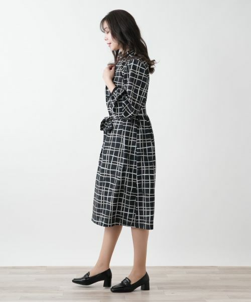 Leilian PLUS HOUSE / レリアンプラスハウス ドレス | 【店舗人気】チェックフレアワンピース【ROCHAS Premiere】【RATTI】 | 詳細2