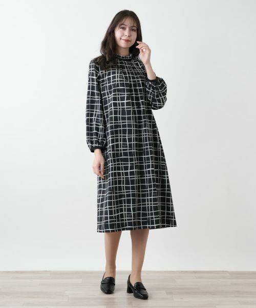 Leilian PLUS HOUSE / レリアンプラスハウス ドレス | 【店舗人気】チェックフレアワンピース【ROCHAS Premiere】【RATTI】 | 詳細4