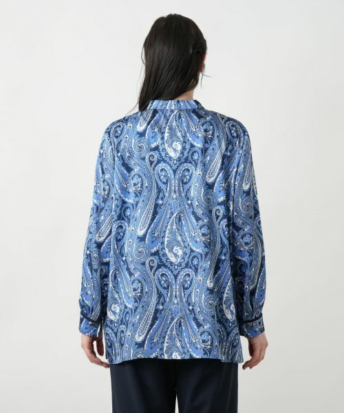Leilian PLUS HOUSE / レリアンプラスハウス シャツ・ブラウス | 【店舗人気】ペイズリー柄バンドカラーブラウス | 詳細6