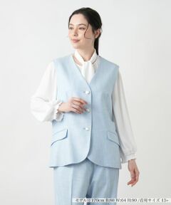 Leilian PLUS HOUSE / レリアンプラスハウス テーラードジャケット | Vネックベスト【ROCHAS Premiere】