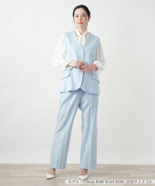 Leilian PLUS HOUSE / レリアンプラスハウス テーラードジャケット | Vネックベスト【ROCHAS Premiere】 | 詳細1