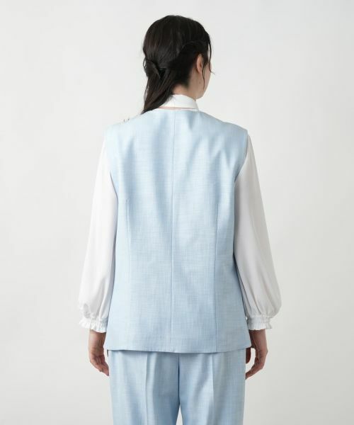 Leilian PLUS HOUSE / レリアンプラスハウス テーラードジャケット | Vネックベスト【ROCHAS Premiere】 | 詳細6