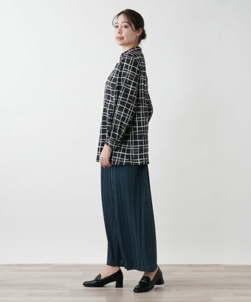 Leilian PLUS HOUSE / レリアンプラスハウス シャツ・ブラウス | 【店舗人気】チェックバンドカラーブラウス【ROCHAS Premiere】【RATTI】 | 詳細2