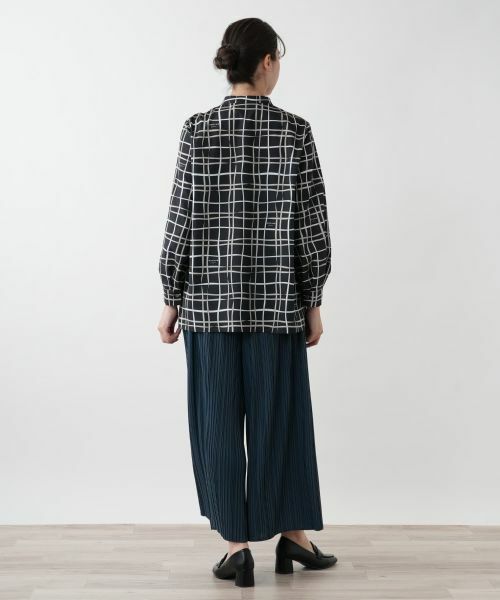 Leilian PLUS HOUSE / レリアンプラスハウス シャツ・ブラウス | 【店舗人気】チェックバンドカラーブラウス【ROCHAS Premiere】【RATTI】 | 詳細3