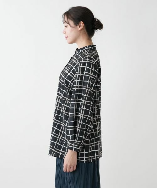 Leilian PLUS HOUSE / レリアンプラスハウス シャツ・ブラウス | 【店舗人気】チェックバンドカラーブラウス【ROCHAS Premiere】【RATTI】 | 詳細5
