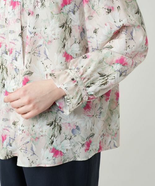 Leilian PLUS HOUSE / レリアンプラスハウス シャツ・ブラウス | 【店舗人気】花柄ボウタイブラウス【ROCHAS Premiere】【ERICA】 | 詳細10