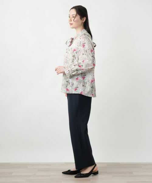 Leilian PLUS HOUSE / レリアンプラスハウス シャツ・ブラウス | 【店舗人気】花柄ボウタイブラウス【ROCHAS Premiere】【ERICA】 | 詳細2