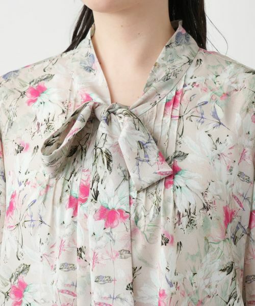 Leilian PLUS HOUSE / レリアンプラスハウス シャツ・ブラウス | 【店舗人気】花柄ボウタイブラウス【ROCHAS Premiere】【ERICA】 | 詳細7
