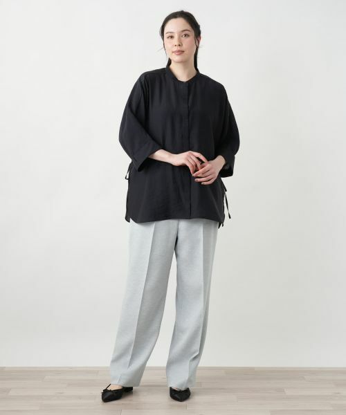 Leilian PLUS HOUSE / レリアンプラスハウス シャツ・ブラウス | 【店舗人気】バンドカラーブラウス【ROCHAS Premiere】 | 詳細1