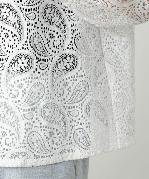 Leilian PLUS HOUSE / レリアンプラスハウス シャツ・ブラウス | 【店舗人気】ペイズリーレースブラウス【ROCHAS Premiere】 | 詳細10