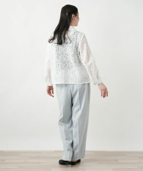 Leilian PLUS HOUSE / レリアンプラスハウス シャツ・ブラウス | 【店舗人気】ペイズリーレースブラウス【ROCHAS Premiere】 | 詳細3