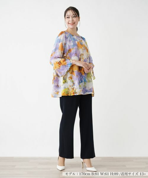 Leilian PLUS HOUSE / レリアンプラスハウス シャツ・ブラウス | 【店舗人気】フラワー柄ブラウス【プラス企画】 | 詳細1