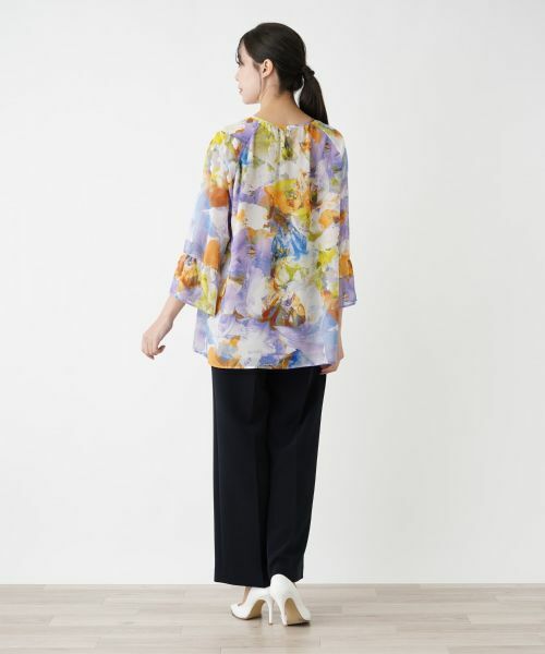 Leilian PLUS HOUSE / レリアンプラスハウス シャツ・ブラウス | 【店舗人気】フラワー柄ブラウス【プラス企画】 | 詳細3