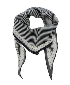 Leilian PLUS HOUSE / レリアンプラスハウス バンダナ・スカーフ | 【店舗人気】ストライプ切替スカーフ