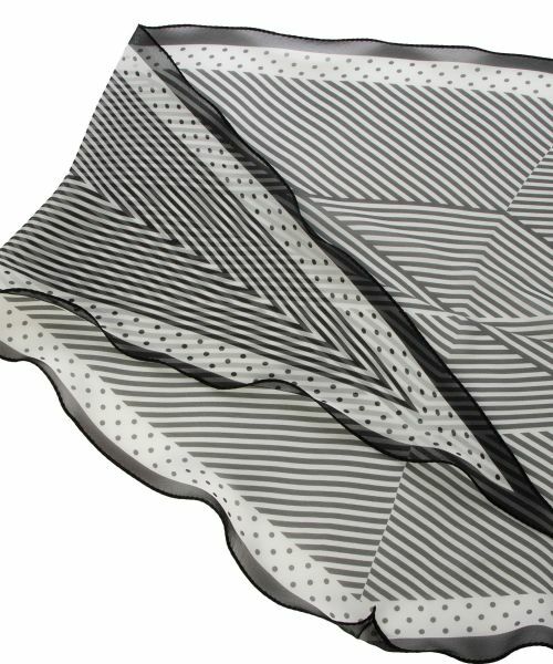 Leilian PLUS HOUSE / レリアンプラスハウス バンダナ・スカーフ | 【店舗人気】ストライプ切替スカーフ | 詳細1