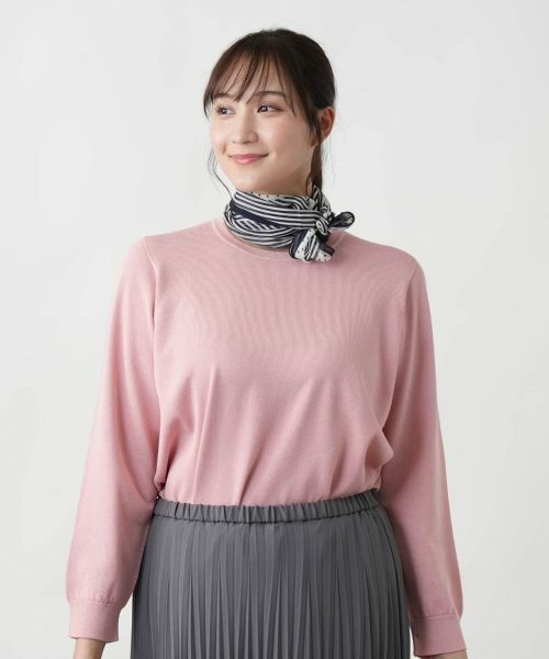 Leilian PLUS HOUSE / レリアンプラスハウス バンダナ・スカーフ | 【店舗人気】ストライプ切替スカーフ | 詳細3