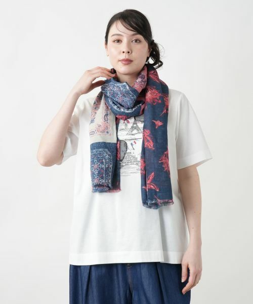 Leilian PLUS HOUSE / レリアンプラスハウス マフラー・ショール・スヌード・ストール | 【店舗人気】柄ストール【MIAN】 | 詳細2