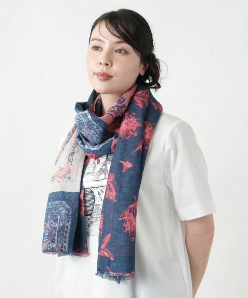 Leilian PLUS HOUSE / レリアンプラスハウス マフラー・ショール・スヌード・ストール | 【店舗人気】柄ストール【MIAN】 | 詳細3