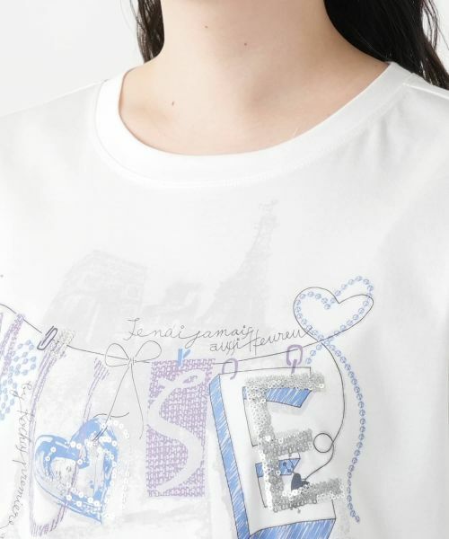 Leilian PLUS HOUSE / レリアンプラスハウス カットソー | 【店舗人気】刺繍プリントTシャツ【MUSE BY ROCHAS Premiere】 | 詳細10