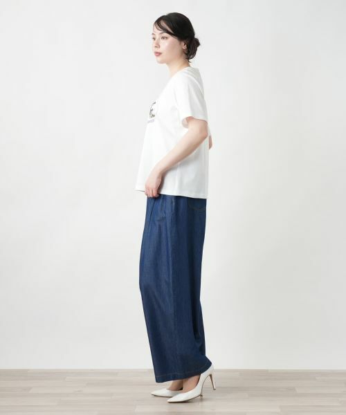 Leilian PLUS HOUSE / レリアンプラスハウス カットソー | 【店舗人気】刺繍プリントTシャツ【MUSE BY ROCHAS Premiere】 | 詳細2