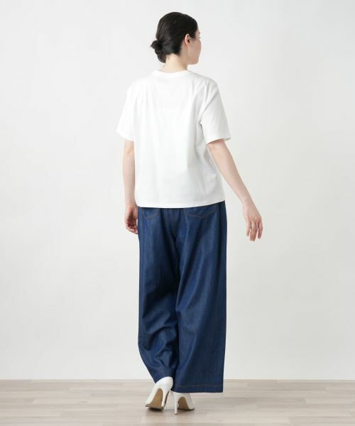 Leilian PLUS HOUSE / レリアンプラスハウス カットソー | 【店舗人気】刺繍プリントTシャツ【MUSE BY ROCHAS Premiere】 | 詳細3