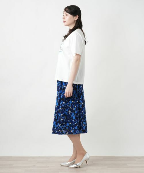 Leilian PLUS HOUSE / レリアンプラスハウス カットソー | 【店舗人気】刺繍プリントTシャツ【MUSE BY ROCHAS Premiere】 | 詳細5