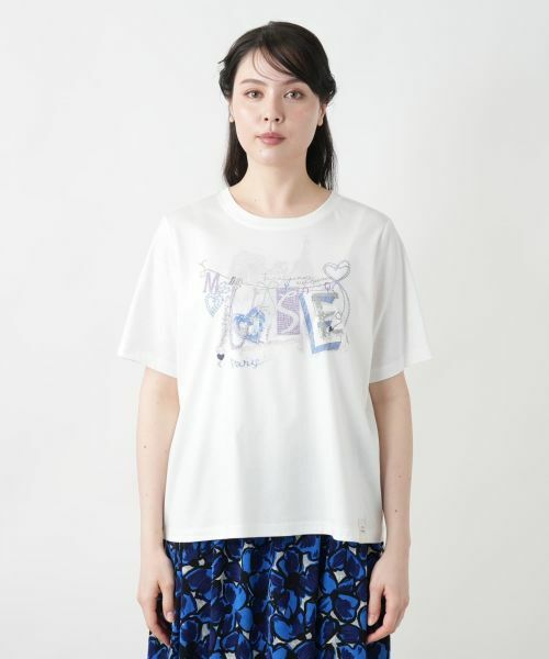 Leilian PLUS HOUSE / レリアンプラスハウス カットソー | 【店舗人気】刺繍プリントTシャツ【MUSE BY ROCHAS Premiere】 | 詳細7