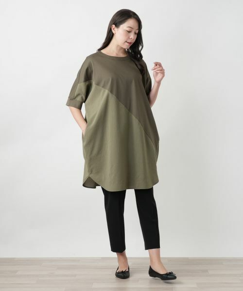 Leilian PLUS HOUSE / レリアンプラスハウス シャツ・ブラウス | 【店舗人気】切替チュニックブラウス【プラス企画】 | 詳細1