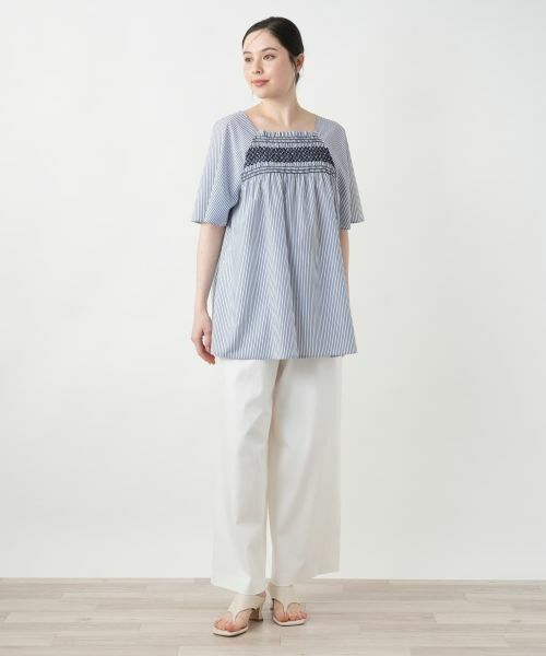 Leilian PLUS HOUSE / レリアンプラスハウス シャツ・ブラウス | 【店舗人気】刺繍チュニックブラウス【プラス企画】 | 詳細1