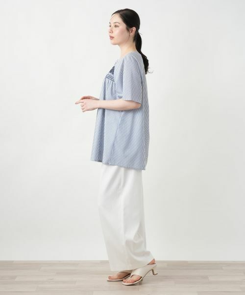 Leilian PLUS HOUSE / レリアンプラスハウス シャツ・ブラウス | 【店舗人気】刺繍チュニックブラウス【プラス企画】 | 詳細2