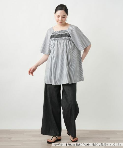 Leilian PLUS HOUSE / レリアンプラスハウス シャツ・ブラウス | 【店舗人気】刺繍チュニックブラウス【プラス企画】 | 詳細4