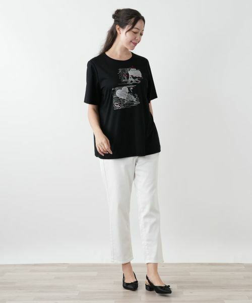 Leilian PLUS HOUSE / レリアンプラスハウス カットソー | 【店舗人気】刺繍カットソー【プラス企画】 | 詳細1