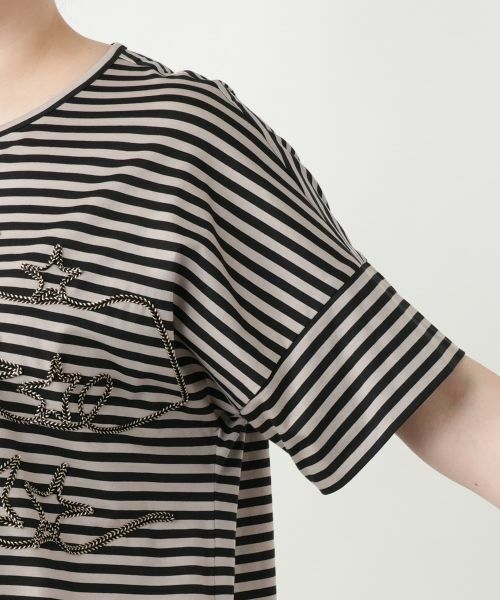 Leilian PLUS HOUSE / レリアンプラスハウス カットソー | 【店舗人気】コード刺繍ボーダーカットソー【プラス企画】 | 詳細12