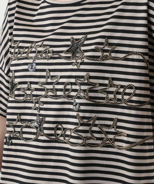Leilian PLUS HOUSE / レリアンプラスハウス カットソー | 【店舗人気】コード刺繍ボーダーカットソー【プラス企画】 | 詳細14