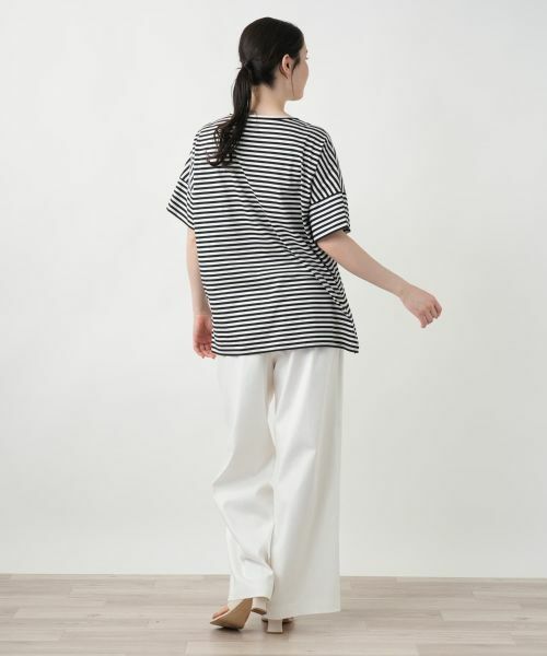 Leilian PLUS HOUSE / レリアンプラスハウス カットソー | 【店舗人気】コード刺繍ボーダーカットソー【プラス企画】 | 詳細3