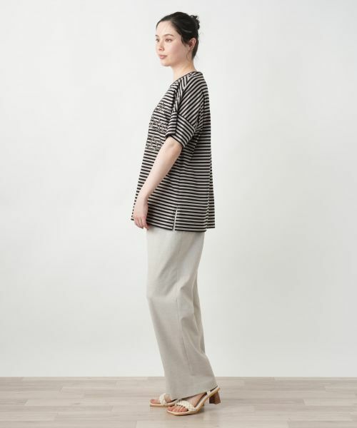 Leilian PLUS HOUSE / レリアンプラスハウス カットソー | 【店舗人気】コード刺繍ボーダーカットソー【プラス企画】 | 詳細5