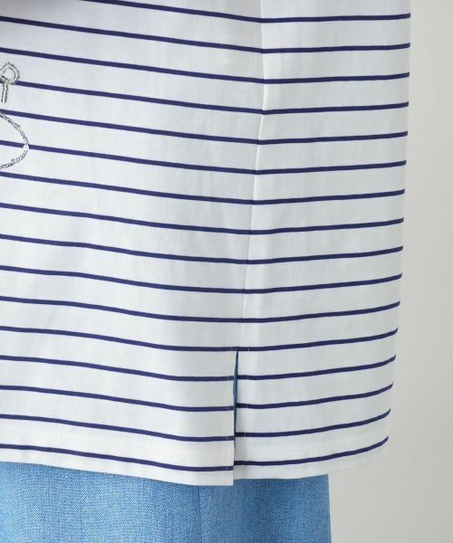 Leilian PLUS HOUSE / レリアンプラスハウス カットソー | 【店舗人気】刺繍ボーダーカットソー【プラス企画】 | 詳細13