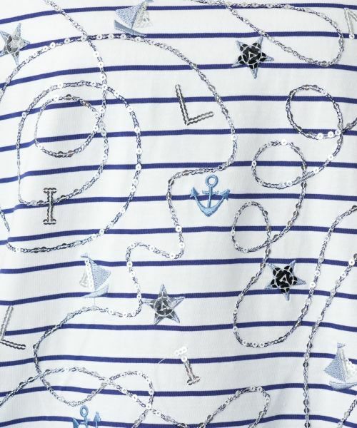 Leilian PLUS HOUSE / レリアンプラスハウス カットソー | 【店舗人気】刺繍ボーダーカットソー【プラス企画】 | 詳細14