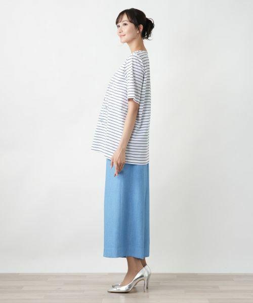 Leilian PLUS HOUSE / レリアンプラスハウス カットソー | 【店舗人気】刺繍ボーダーカットソー【プラス企画】 | 詳細5