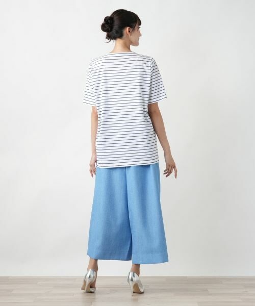 Leilian PLUS HOUSE / レリアンプラスハウス カットソー | 【店舗人気】刺繍ボーダーカットソー【プラス企画】 | 詳細6