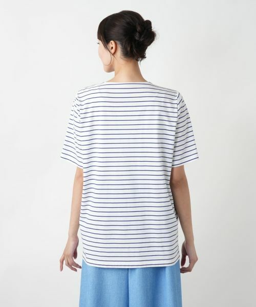 Leilian PLUS HOUSE / レリアンプラスハウス カットソー | 【店舗人気】刺繍ボーダーカットソー【プラス企画】 | 詳細9