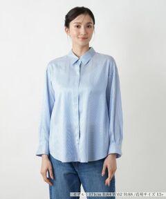 Leilian PLUS HOUSE / レリアンプラスハウス シャツ・ブラウス | ストライプブラウス